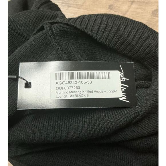 Nasty Gal Morning Meeting Knitted Hoodie + Jogger Lounge Set Women’s Size S - Picture 7 of 10